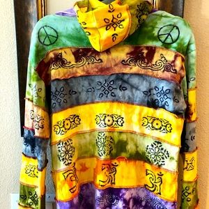 Boho hand painted hoodie
